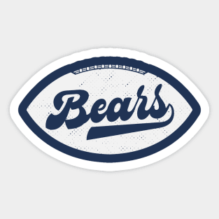 Retro Bears Football Sticker